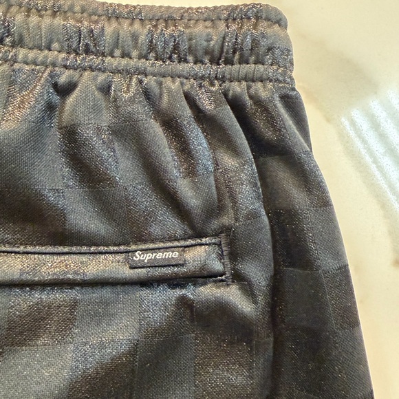 Supreme Black Checkered Athletic Shorts - Picture 5 of 7